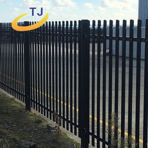 Clôture en métal <span class=keywords><strong>corten</strong></span> noir décorative anti-escalade en <span class=keywords><strong>acier</strong></span> galvanisé pour extérieur, clôture en fer forgé - Product Image 5