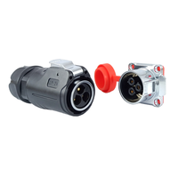 Enchufe de plástico impermeable LP24 M24 de 3/4/10/12/19/24 pines y conector de enchufe único de cuatro agujeros para Robot de automatización New Energy