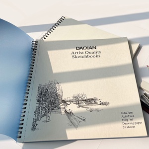 Daqian Giấy 160G X 35 Trang Chính Hãng Sketchbook 12K 16K Nhiệt Ràng Buộc Da Bìa Xoắn Ốc Phong Cách Cho Quà Tặng Giá Đặc Biệt - Product Image 5