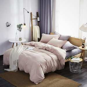 Nhà Thiết Kế Bed Sheet Sets In Polyester Microfiber Duvet Cover Bộ Đồ Giường Đặt Cho Nhà Duvet Covers Màu Hồng - Product Image 2