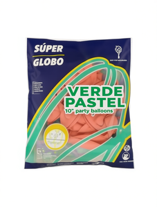 Palloncini in lattice Super Globo Verde Pastello da 10 pollici per feste di compleanno per bambini - Product Image 1