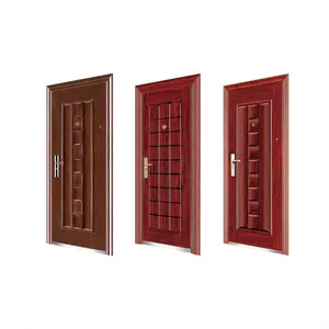 Security Doors Steel Iron Door Exterior Metal Entrance Steel Door