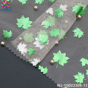 ชุดเดรสลำลองสำหรับการแสดงบนเวทีผ้าทอตาข่าย<span class=keywords><strong>ผ้า</strong></span>ถักลายใบเมเปิ้ลโพลีเอสเตอร์ออกแบบได้ตามต้องการ - Product Image 3