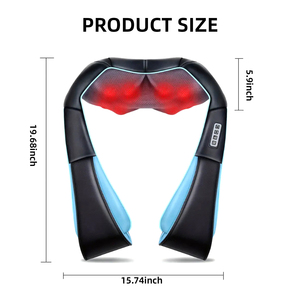 Masseur Shiatsu 4D avec chaleur pour le dos/le cou/les épaules/la taille - Pétrissage des tissus profonds, soulagement de la douleur, 3 vitesses - Product Image 6