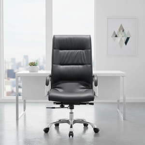 <span class=keywords><strong>Chaise</strong></span> de <span class=keywords><strong>bureau</strong></span> de direction <span class=keywords><strong>ergonomique</strong></span> au design moderne, en cuir, hauteur réglable, dossier en maille, accoudoirs réglables, appui-tête fixe, pivotante - Product Image 4