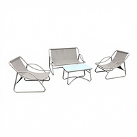 Ensemble de canapé simple moderne pour l'extérieur, pour cour, balcon, villa, chaise en rotin, résistant au soleil, mobilier de jardin pour les loisirs en plein air