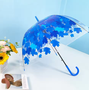 ร่มทรงตรงแบบใสสำหรับผู้หญิง ด้ามจับพลาสติก เปิดกึ่งอัตโนมัติ สีสันปรับแต่งได้ ของขวัญทางธุรกิจ - Product Image 3