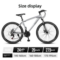 Vélo de montagne léger avec fourche à suspension pour la course sur route et en cross-country Roues de 26 pouces 21 vitesses Modèle homme/femme