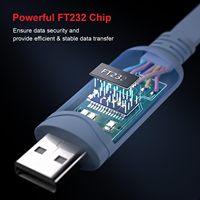 Cable serie de consola FTDI USB a RJ45/para enrutador de interruptor Windows 7, 8 / Vista/MAC/Linux / RS232 6 pies (1,8 m)