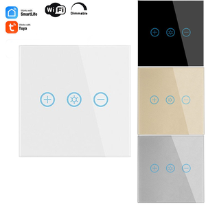 Tuya Smart <span class=keywords><strong>Dimmer</strong></span> <span class=keywords><strong>WiFi</strong></span> Interruptor de luz de pared UE/Reino Unido Panel táctil Interruptores Control remoto Encendido/Apagado para Alexa <span class=keywords><strong>Google</strong></span> <span class=keywords><strong>Home</strong></span> - Product Image 1