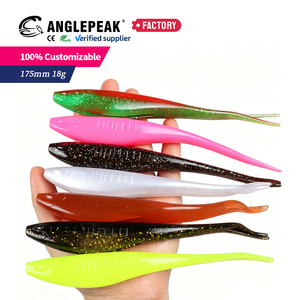 <span class=keywords><strong>Leurre</strong></span> souple flottant pour la pêche en eau salée et douce, 12 couleurs, 175 mm, 18 g, en TPE, simulateur de queue fourchue, pour achigan et brochet - Product Image 1