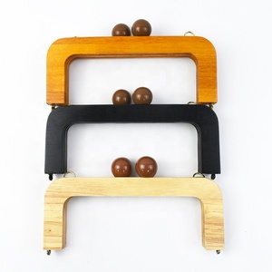 Meetee ZK752 Manici per Borsa in Legno Massello di Alta Qualità, Telaio Classico in Legno alla <span class=keywords><strong>Moda</strong></span> per Pochette e Borse da Donna - Product Image 1