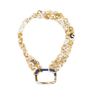 2025 nouveau collier de chaîne à maillons en corne de buffle de haute qualité avec pendentif collier de bijoux de mode - Product Image 1