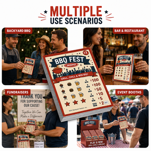 Boletos con Lengüeta de Arranque Impresos Digitalmente Personalizados, Impresión Vívida, Tarjetas Promocionales para Barbacoas, Juegos para Restaurantes y Eventos - Product Image 3