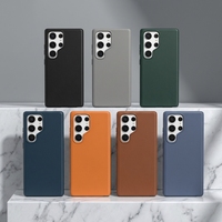 Nouvelle coque populaire en cuir PU pour Samsung Galaxy S25 Plus avec chargeur magnétique sans fil, design unique, antichoc, protection intégrale du dos du téléphone