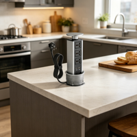 Neue intelligente motorisierte Popup-Steckdosen Top Wireless Charging Lifting Tower Schreibtisch Pop Lifting-Steckdose mit USB für die Büro küche