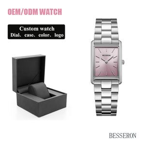 2025 New Trending Women <b>Watch</b> Rectangle Case Custom Dial <b>Vintage</b> 316L Stainless Steel Quartz <b>Watch</b> for Women - Product Image 1