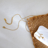 Collar con Colgante de Corazón y Borla, Chapado en Oro de 18k, Acero Inoxidable 316l, Hipoalergénico, con Circonita, para Mujer, Estilo Romántico
