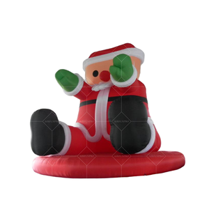 Riesiger Weihnachts mann mit Candy Cane Outdoor Weihnachten aufblasbare Dekoration PVC und Oxford Material LED-Lampe für die Förderung - Product Image 3