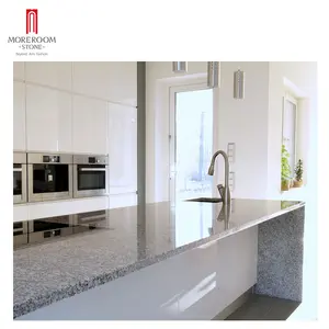 Apartment project acrylic sheets island artificial stone kitchen countertop