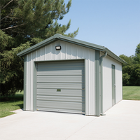 Kits de garage en acier préfabriqués Revêtement résistant à la corrosion Montage facile Design moderne pour maison préfabriquée résidentielle et commerciale