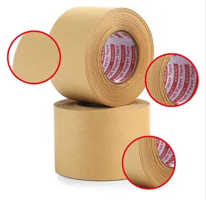 Gummed Paper Tape Oem Custom Your Logo Eco- Friendly Writable Kraft Paper Gummed Tape