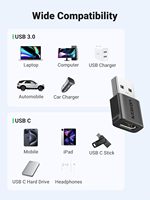 Adaptador UGREEN USB-C a USB-A, Paquete de 3, Conversor de 10 Gbps con Protección de PVC para Laptop, iPhone 17/16/15/14/13 Plus Pro Max, iPad Air Mini
