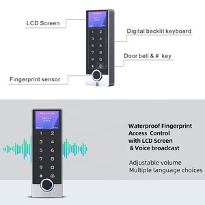 스마트 보안 Tuya 앱 WiFi IP68 방수 야외 금속 파손 방지 독립형 지문 액세스 제어 장치 LCD 디스플레이 - Product Image 6