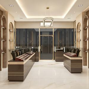 Agencement de magasin de bijoux et montres de luxe : personnalisation complète de la pièce, vitrine en verre, présentoir à bijoux, décoration de magasin - Product Image 1