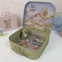Boîte cadeau en carton personnalisée, mignonne, en forme de valise, pour jouets, pour emballer des vêtements