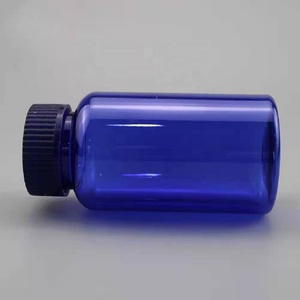 Botella de PET azul de grado medicinal de 250ml, <span class=keywords><strong>tapa</strong></span> CRC para pastillas, cápsulas, capacidad múltiple (300ml, 200ml, 500ml), sellado de bomba para crema facial - Product Image 4