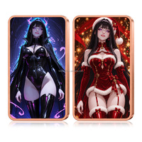 Barre de cuivre personnalisée de Noël, design artistique rectangulaire, cadeau de collection pour les fêtes, lingot de cuivre fin 999 de 1 once pour la vente en gros