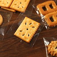 Logotipo impreso personalizado Embalaje de plástico transparente Bolsas de celofán para galletas autoadhesivas transparentes con adhesivo