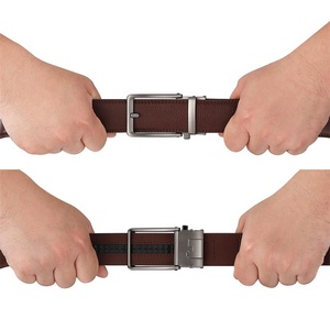 休闲商务定制腰带带自动扣热卖皮革合金材质时尚男士腰带 - Product Image 3