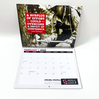 Calendrier mural anglais-espagnol 2027, impression personnalisée grand format A2 A3 A4, impression offset 4 couleurs, planificateur calendrier