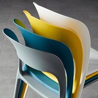 Chaises de salle à manger empilables en plastique PP colorées pour restaurant, usine, café – Prix abordable