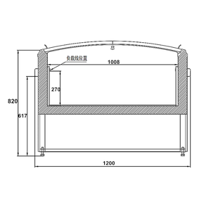 סיטונאי מסחרי סופרמרקט סופרמרקט קירור זכוכית תצוגת אי מקפיא 2500mm - Product Image 3