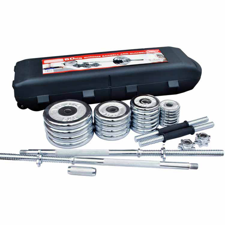 50 кг гальванический хромированный набор гантелей