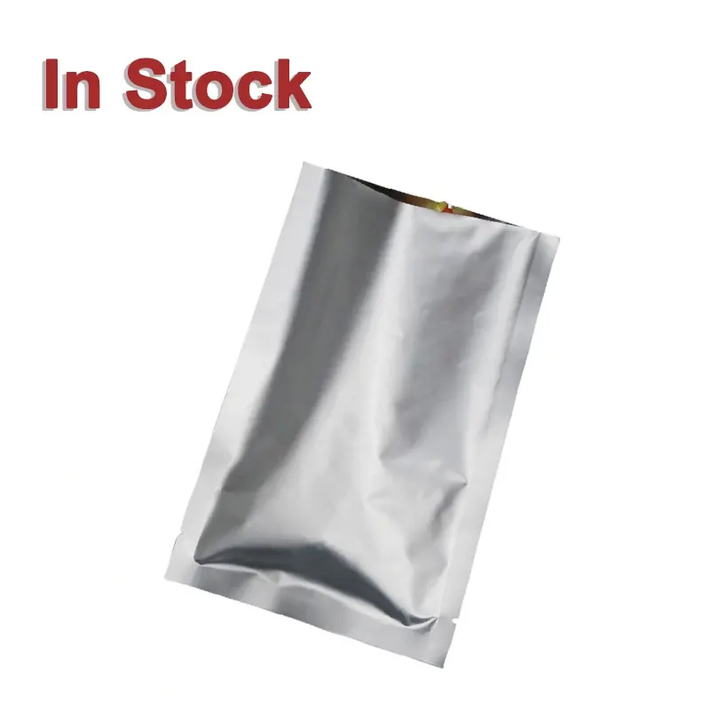 Sac d'emballage sous vide en feuille d'aluminium argent, avec meilleure barrière, pour le stockage à Long terme des aliments, livraison gratuite, en Stock