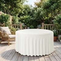 Nappe de table unie épaisse anti-poussière style européen et américain toutes saisons, en polyester fait main