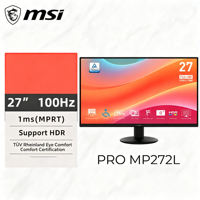 Moniteur de bureau MSI 27 pouces avec dalle IPS 100 Hz, certifié TUV Rheinland, protection des yeux contre la lumière bleue, moniteur de jeu