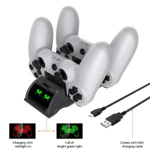 Phổ không dây điều khiển kép ghế sạc với đèn LED cho <span class=keywords><strong>PS4</strong></span>/Slim/Pro kép điều khiển nhúng ghế sạc - Product Image 2