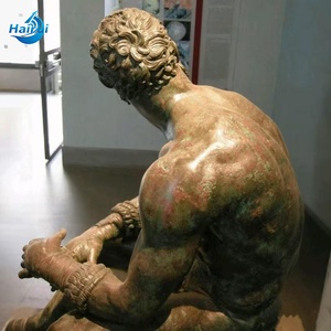 Escultura de Bronce de Tamaño Real de un Boxeador Griego <span class=keywords><strong>en</strong></span> Descanso, Obra de Arte Famosa - Product Image 6