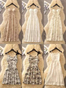 Женские платья средней длины с цветочным принтом, Прямая продажа с фабрики, новые летние модные повседневные Цветочные шифоновые прямые силуэты - Product Image 3