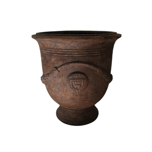 Jardinières d'extérieur modernes écologiques toutes saisons, finition peinte, prix d'usine, pots de fleurs ronds en fibre de verre - Product Image 1