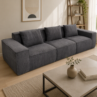 Canapé-lit Zenmoon moderne et minimaliste en chenille, compressé sous vide, avec cadre en bois de pin côtelé, pliable, pour salon et appartement