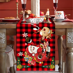 Christmas Table <b>Runner</b> Kitchen Party Table Decorations Linen Printed Table <b>Runner</b> Manteles Navidad for Christmas Decoration - Product Image 5