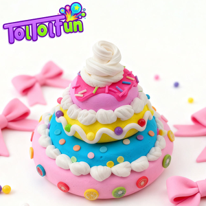 ชุดทำสไลม์คริสตัลยืดหยุ่น DIY ขายดี เป็นของขวัญวันอีสเตอร์สำหรับเด็ก ของเล่นรูปเค้ก ปลอดสารพิษและปลอดภัย ของเล่นงานฝีมือสำหรับเด็ก - Product Image 3