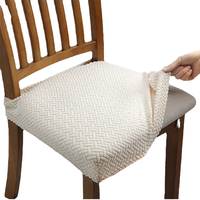Housse de chaise en tissu jacquard élastique moderne, polyester durable, teinture unie, lavable en machine, couleur personnalisée, mariage, fête, événement