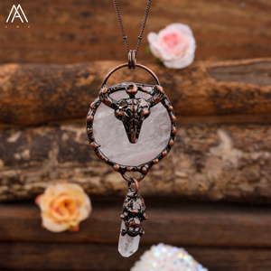 Desainer kalung kristal Retro Bohemian liontin pelindung Totem penyembuhan untuk pria atau hadiah ulang tahun ayah untuk pernikahan atau pesta - Product Image 4